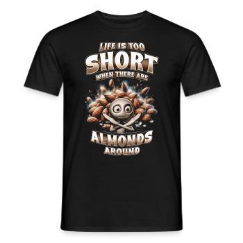 Allergie aux amandes - T-shirt homme - noir - Devant - AI Model Male 178 light (178cm)
