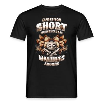 Walnut allergy - Men's T-Shirt - black - Front - AI Model Male 178 light (178cm)