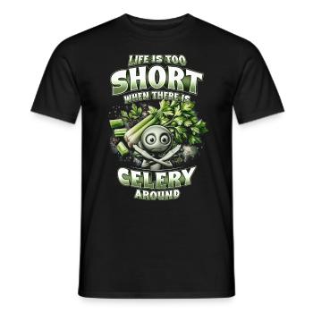 Allergie au céleri - T-shirt homme - noir - Devant - AI Model Male 178 light (178cm)