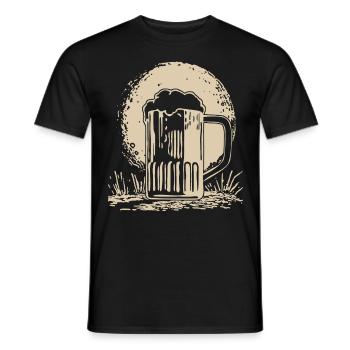 Beer Brewing Moon Home Brewery - Men's T-Shirt - black - Front - AI Model Male 178 light (178cm)