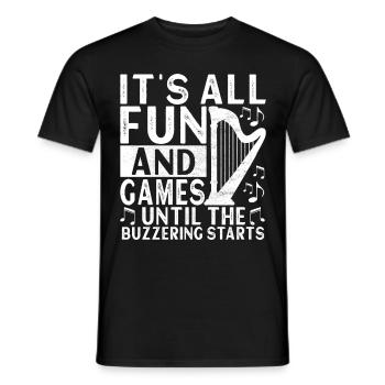 Harfe Design Für Harfenspieler - Männer T-Shirt - Schwarz - Vorne - AI Model Male 178 light (178cm)
