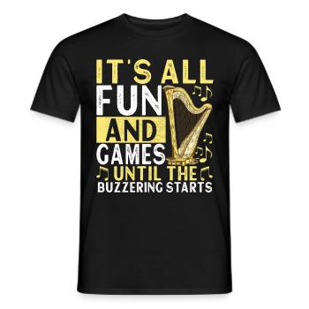Harfe Design Für Harfenspieler - Männer T-Shirt - Schwarz - Vorne - AI Model Male 178 light (178cm)