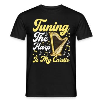 Harfe Design Für Harfenspieler - Männer T-Shirt - Schwarz - Vorne - AI Model Male 178 light (178cm)