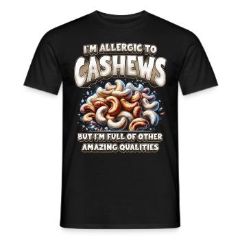 Allergie aux noix de cajou - T-shirt homme - noir - Devant - AI Model Male 178 light (178cm)