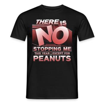 Allergie aux arachides - T-shirt homme - noir - Devant - AI Model Male 178 light (178cm)
