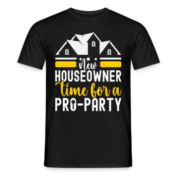 Pendaison de crémaillère des propriétaires - T-shirt homme - noir - Devant - AI Model Male 178 light (178cm)