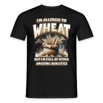 Wheat allergy - Men's T-Shirt - black - Front - AI Model Male 178 light (178cm)