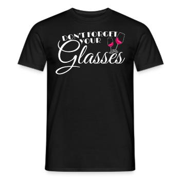 Wine Drinker Funny Joke Wine Glass Vino - Männer T-Shirt - Schwarz - Vorne - AI Model Male 178 light (178cm)