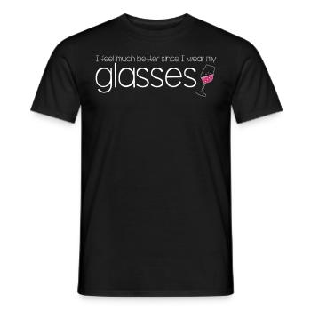 Red Wine Glasses Wine Drinker Vino - Männer T-Shirt - Schwarz - Vorne - AI Model Male 178 light (178cm)