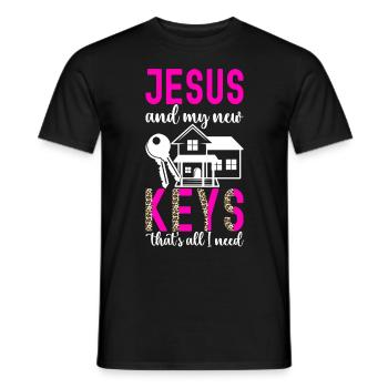 Pendaison de crémaillère des propriétaires - T-shirt homme - noir - Devant - AI Model Male 178 light (178cm)