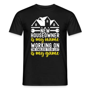 Pendaison de crémaillère des propriétaires - T-shirt homme - noir - Devant - AI Model Male 178 light (178cm)