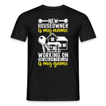 Pendaison de crémaillère des propriétaires - T-shirt homme - noir - Devant - AI Model Male 178 light (178cm)