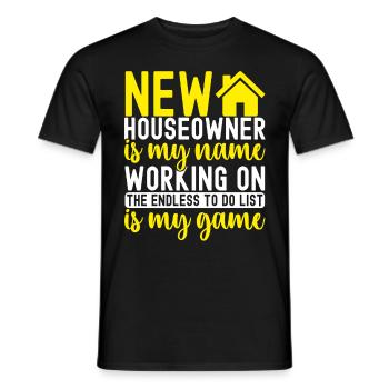 Pendaison de crémaillère des propriétaires - T-shirt homme - noir - Devant - AI Model Male 178 light (178cm)