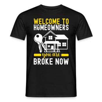 Homeowners Housewarming Party - Men's T-Shirt - black - Front - AI Model Male 178 light (178cm)