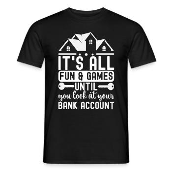 Pendaison de crémaillère des propriétaires - T-shirt homme - noir - Devant - AI Model Male 178 light (178cm)