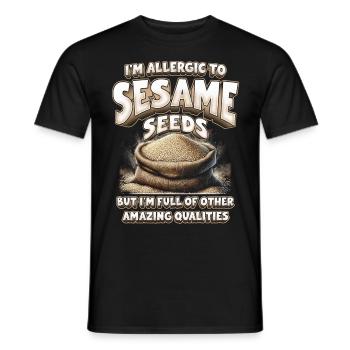 Capsule fruit allergy - Men's T-Shirt - black - Front - AI Model Male 178 light (178cm)