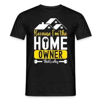 Pendaison de crémaillère des propriétaires - T-shirt homme - noir - Devant - AI Model Male 178 light (178cm)