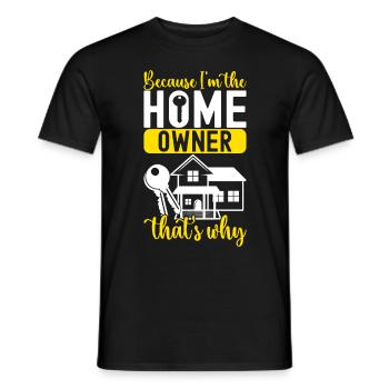 Pendaison de crémaillère des propriétaires - T-shirt homme - noir - Devant - AI Model Male 178 light (178cm)