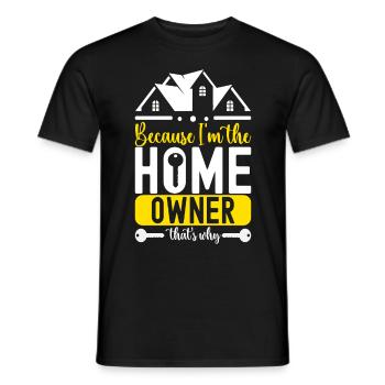 Pendaison de crémaillère des propriétaires - T-shirt homme - noir - Devant - AI Model Male 178 light (178cm)