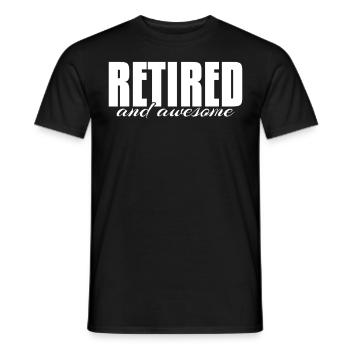 Retirement Pension Pensionier Annuity - Men's T-Shirt - black - Front - AI Model Male 178 light (178cm)