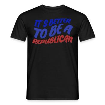 Republican Conservative Republicans - Men's T-Shirt - black - Front - AI Model Male 178 light (178cm)