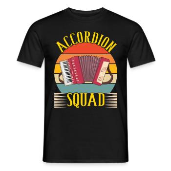 Akkordeon Instrument Akkordeonspieler - Männer T-Shirt - Schwarz - Vorne - AI Model Male 178 light (178cm)