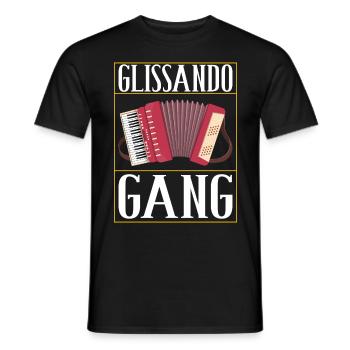 Akkordeon Instrument Akkordeonspieler - Männer T-Shirt - Schwarz - Vorne - AI Model Male 178 light (178cm)