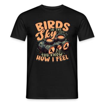 Bird watching ornithologist - Men's T-Shirt - black - Front - AI Model Male 178 light (178cm)