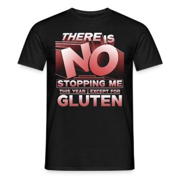 Allergie au gluten Intolérance au gluten - T-shirt homme - noir - Devant - AI Model Male 178 light (178cm)