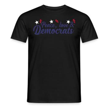 Democratic Elections Democracy Democrat - Men's T-Shirt - black - Front - AI Model Male 178 light (178cm)
