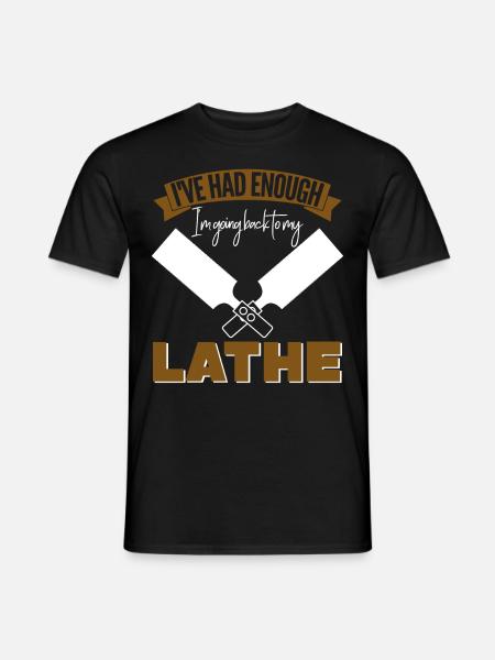 Turner Wood Workshop Lathe Woodturning - Männer T-Shirt - Schwarz
