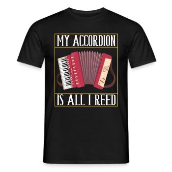 Accordéon Instrument Accordéoniste - T-shirt homme - noir - Devant - AI Model Male 178 light (178cm)