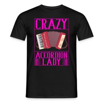 Akkordeon Instrument Akkordeonspieler - Männer T-Shirt - Schwarz - Vorne - AI Model Male 178 light (178cm)