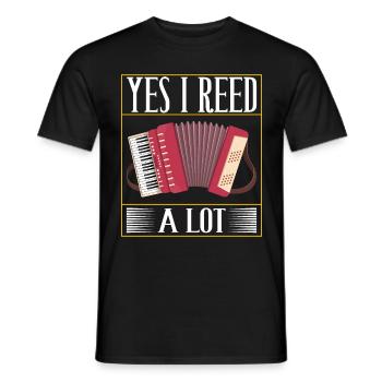 Akkordeon Instrument Akkordeonspieler - Männer T-Shirt - Schwarz - Vorne - AI Model Male 178 light (178cm)