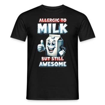 Milk allergy - Men's T-Shirt - black - Front - AI Model Male 178 light (178cm)