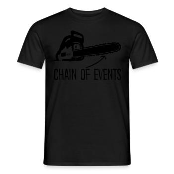Chainsaw Fire Wood Chain Saw Lumberjack - Men's T-Shirt - black - Front - AI Model Male 178 light (178cm)