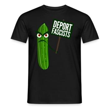Respect Tolerance Humanity Antifascism - Men's T-Shirt - black - Front - AI Model Male 178 light (178cm)