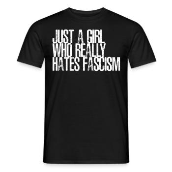 Respect Tolerance Antifascism - Men's T-Shirt - black - Front - AI Model Male 178 light (178cm)