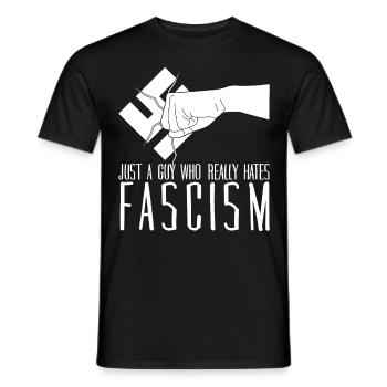 Tolerance Antifascism Respect - Men's T-Shirt - black - Front - AI Model Male 178 light (178cm)