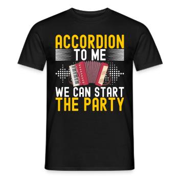 Akkordeon Instrument Akkordeonspieler - Männer T-Shirt - Schwarz - Vorne - AI Model Male 178 light (178cm)