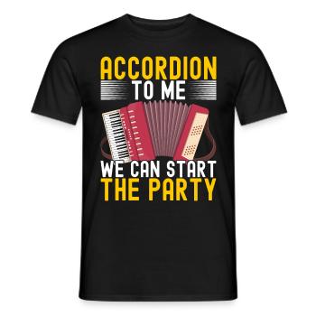 Accordéoniste Accordéoniste - T-shirt homme - noir - Devant - AI Model Male 178 light (178cm)