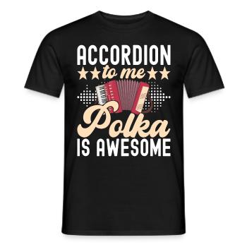 Akkordeon Instrument Akkordeonspieler - Männer T-Shirt - Schwarz - Vorne - AI Model Male 178 light (178cm)