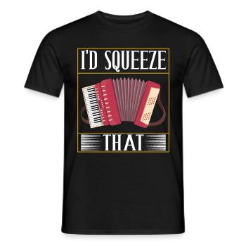 Akkordeon Instrument Akkordeonspieler - Männer T-Shirt - Schwarz - Vorne - AI Model Male 178 light (178cm)