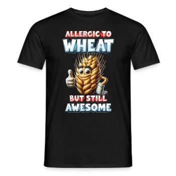 Allergie au blé Allerigic au blé - T-shirt homme - noir - Devant - AI Model Male 178 light (178cm)