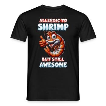 Allergie aux crevettes Allergie aux crevettes - T-shirt homme - noir - Devant - AI Model Male 178 light (178cm)