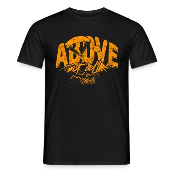 Paragliding Paraglider Gleiter Above It All - Männer T-Shirt - Schwarz - Vorne - AI Model Male 178 light (178cm)