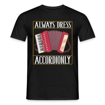 Accordéoniste Accordéoniste - T-shirt homme - noir - Devant - AI Model Male 178 light (178cm)