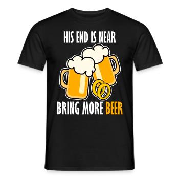 Groom Best Man Groomsmen Bride Beer - Männer T-Shirt - Schwarz - Vorne - AI Model Male 178 light (178cm)