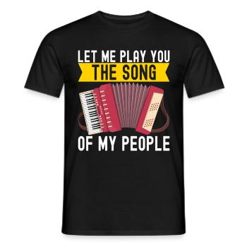 Akkordeon Instrument Akkordeonspieler - Männer T-Shirt - Schwarz - Vorne - AI Model Male 178 light (178cm)
