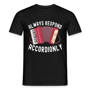 Accordéoniste Accordéoniste - T-shirt homme - noir - Devant - AI Model Male 178 light (178cm)